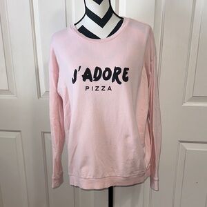 South Parade J'Adore Pizza Pink Sweatshirt